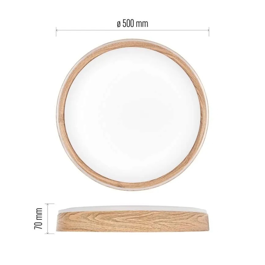 LED prigušiva stropna svetiljka ILVI LED/45W/230V 2700-6500K Ø 50 cm bež + daljinski upravljač