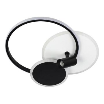 LED prigušiva stropno svetlo LED/65W/230V 3000-6500K belo/crno + daljinski upravljač