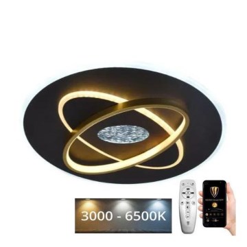 LED prigušiva stropno svetlo LED/80W/230V 3000-6500K crno + daljinski upravljač