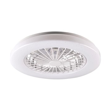 LED prigušiva stropno svetlo sa ventilatorom LIBYA LED/48W/230V 3000-6500K belo + daljinski upravljač