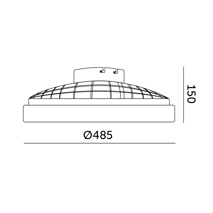 LED prigušiva plafonsko svetlo sa ventilatorom VENTELUX LED/48W/230V 3000/4000/6500K pr. 48,5 cm crno + daljinski upravljač