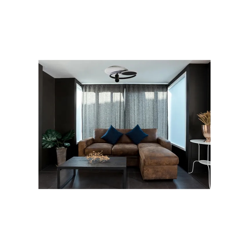LED prigušiva stropno svetlo LED/65W/230V 3000-6500K belo/crno + daljinski upravljač