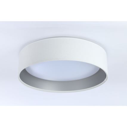 LED prigušiva stropna svetiljka SMART GALAXY LED/24W/230V prečnik 45 cm 2700-6500K Wi-Fi Tuya bela/srebrna + daljinski upravljač