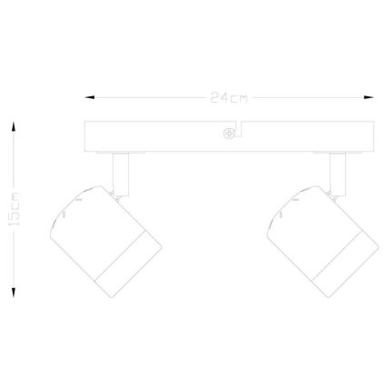 LED prigušiva tačkasta svetiljka MANU 2xGU10/5,8W/230V bela