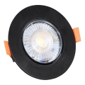LED prigušiva ugradna stropna svetiljka ZITA LED/3/5/7W/230V 3000/4000/6000K prečnik 9 cm crna