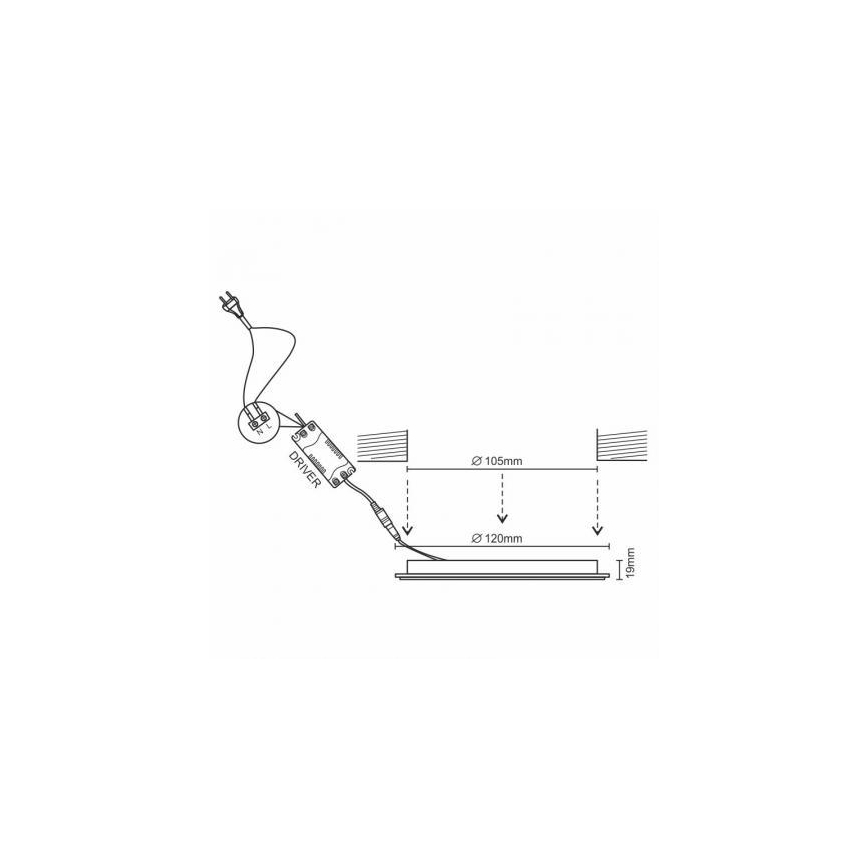LED prigušiva ugradna svetiljka LED/6W/230V 3000-6500K Wi-Fi Tuya