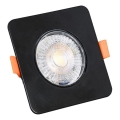 LED prigušiva ugradno svetlo KENT LED/3/5/7W/230V3000/4000/6000K 9x9 cm crna