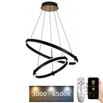 LED prigušiva viseća lampa na sajli LED/140W/230V 3000-6500K, prečnik 60 cm + daljinski upravljač