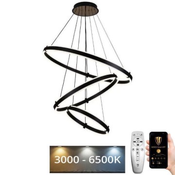LED prigušiva viseća svetiljka na sajli LED/250W/230V 3000-6500K prečnik 80 cm + daljinski upravljač