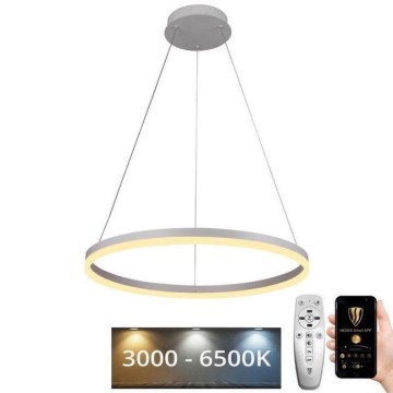 LED prigušiva viseća svetiljka na sajli LED/42W/230V 3000-6500K prečnik 60 cm + daljinski upravljač