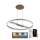 LED prigušiva viseća svetiljka na sajli LED/75W/230V 3000-6500K prečnika 60 cm + daljinski upravljač