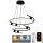 LED prigušiva viseća svetiljka na sajli LED/80W/230V 3000-6500K prečnik 60 cm + sa daljinskim upravljačem