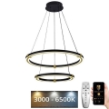 LED prigušiva viseći luster na sajli LED/130W/230V 3000-6500K Ø 60 cm + daljinski upravljač