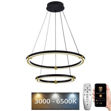 LED prigušiva viseći luster na sajli LED/130W/230V 3000-6500K Ø 60 cm + daljinski upravljač