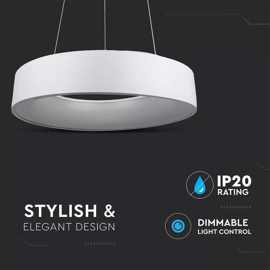 LED prigušiva viseći luster na sajli LED/20W/230V