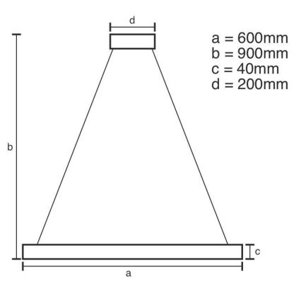 LED prigušiva luster na sajli LED/42W/230V 3000-6500K prečnik 60 cm + daljinski upravljač