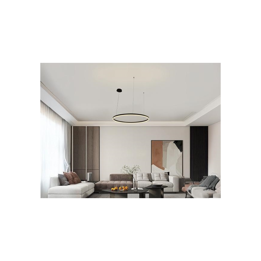LED prigušiva luster na sajli LED/55W/230V 3000–6500K prečnik 80 cm + daljinski upravljač