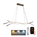 LED prigušiva viseći luster na sajli LED/80W/230V 3000-6500K + daljinski upravljač