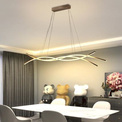 LED prigušiva viseći luster na sajli LED/80W/230V 3000-6500K + daljinski upravljač