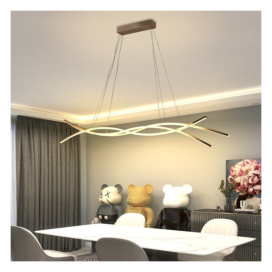 LED prigušiva viseći luster na sajli LED/80W/230V 3000-6500K + daljinski upravljač