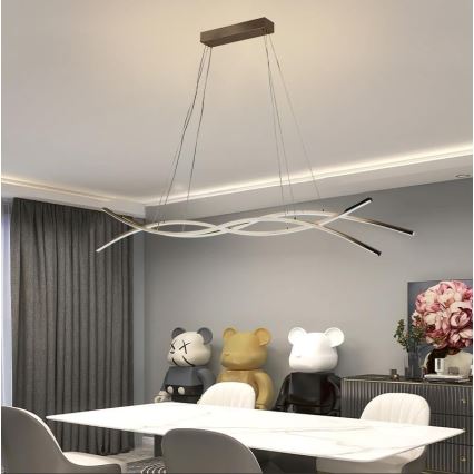 LED prigušiva viseći luster na sajli LED/80W/230V 3000-6500K + daljinski upravljač
