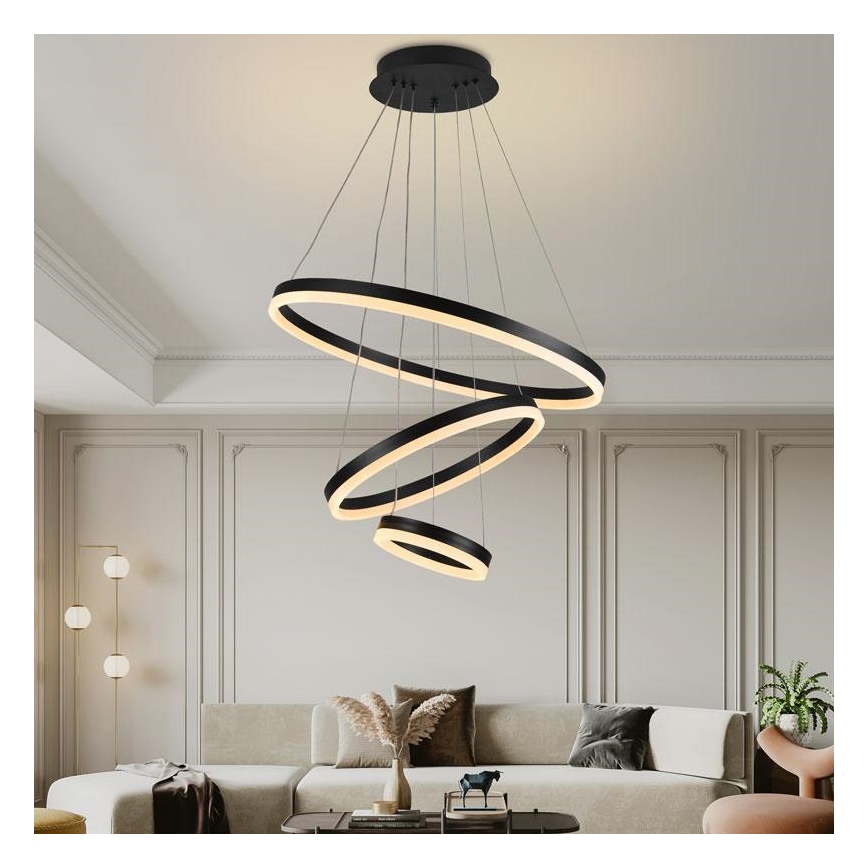 LED prigušiva luster na sajli LED/85W/230V 3000-6500K prečnik 60 cm + daljinsko upravljanje