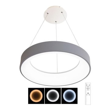 LED prigušiva viseći luster na sajli NEST LED/40W/230V 3000-6500K siva + daljinski upravljač