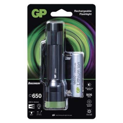LED punjiva baterijska lampa GP DISCOVERY CR41 LED/Li-ion 3,7V IPX7