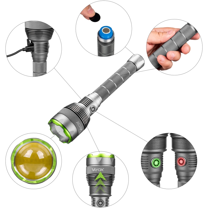 LED prigušiva punjiva lampa sa funkcijom powerbanke LED/5V IPX7 10000 lm 2600 mAh