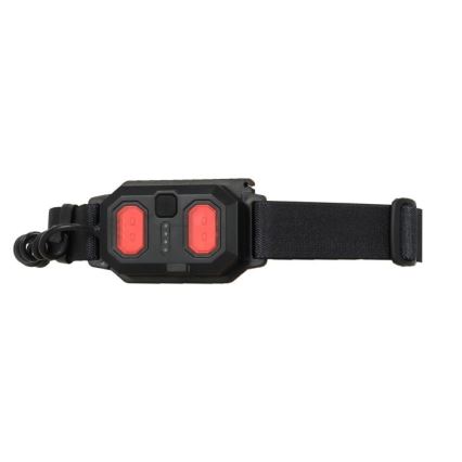 LED punjiva čelna lampa 2xLED/5V 180 lm 900 mAh crna
