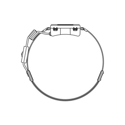 LED punjiva čelna lampa 2xLED/5V 180 lm 900 mAh crna