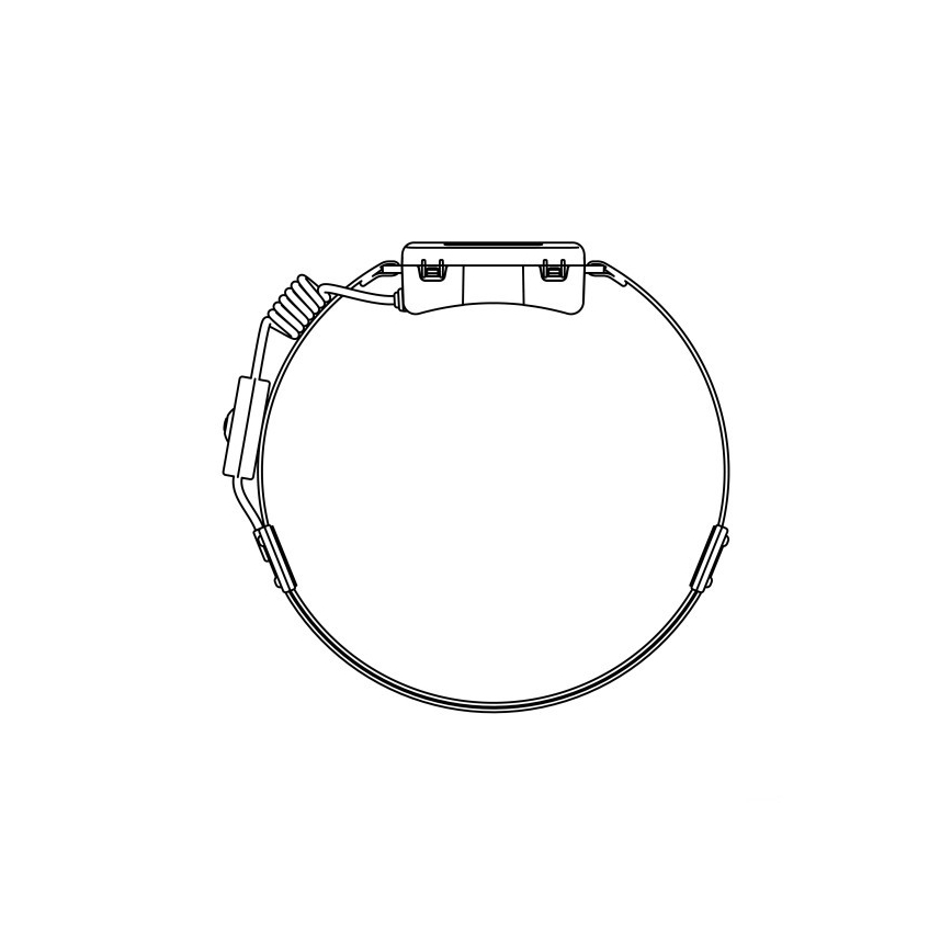 LED punjiva čelna lampa 2xLED/5V 180 lm 900 mAh crna