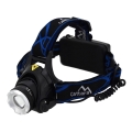 LED punjiva čelna lampa LED/6W/7,4V 5600 mAh IP44 crna/plava