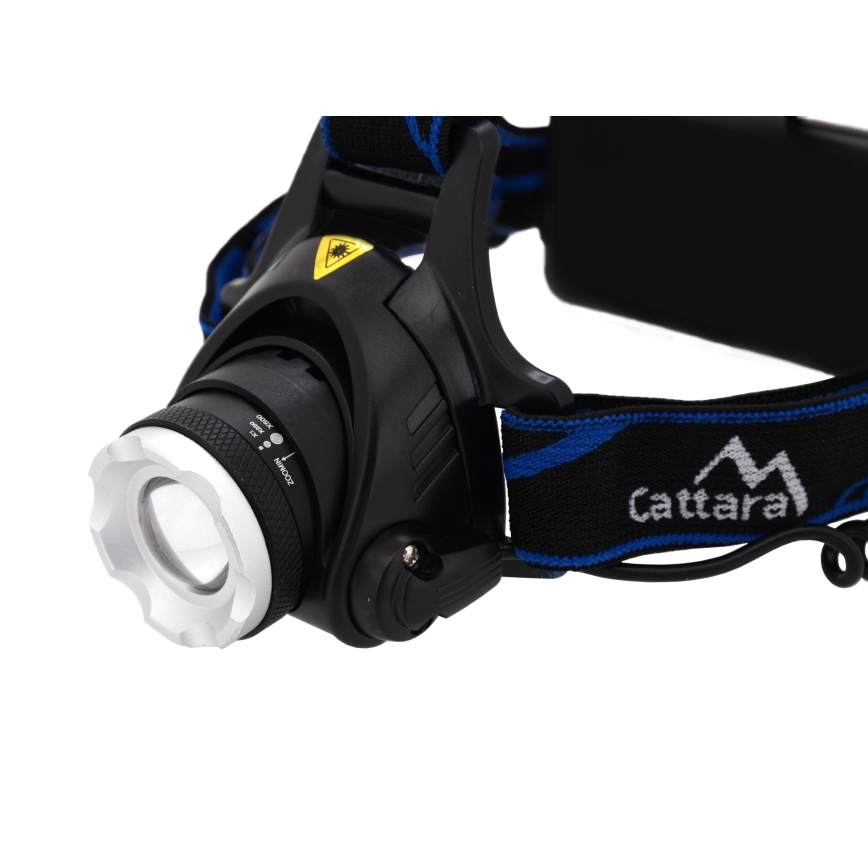 LED punjiva čelna lampa LED/6W/7,4V 5600 mAh IP44 crna/plava