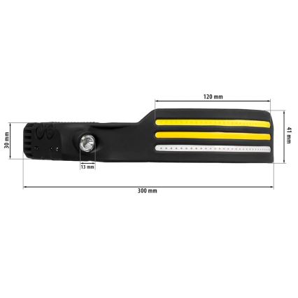 LED Prigušiva punjiva čelovka sa senzorom i crvenim svetlom 4xLED/5V IP44 300 lm 1200 mAh