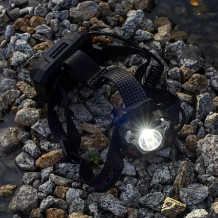 LED prigušiva punjiva čelna lampa sa senzorom i funkcijom powerbanke i crvenim svetlom LED/10W/5V IP44 1200 lm 4000 mAh