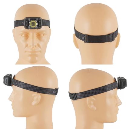 LED prigušiva punjiva čeona lampa sa senzorom i crvenim svetlom LED/15W/5V IP66 430 lm 1800 mAh