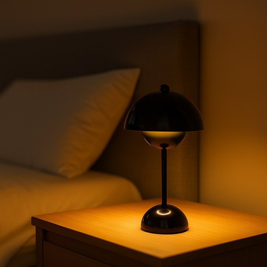 LED punjiva dodirna stona lampa COSTA LED/3W/5V 2400 mAh 3000-6000K crna