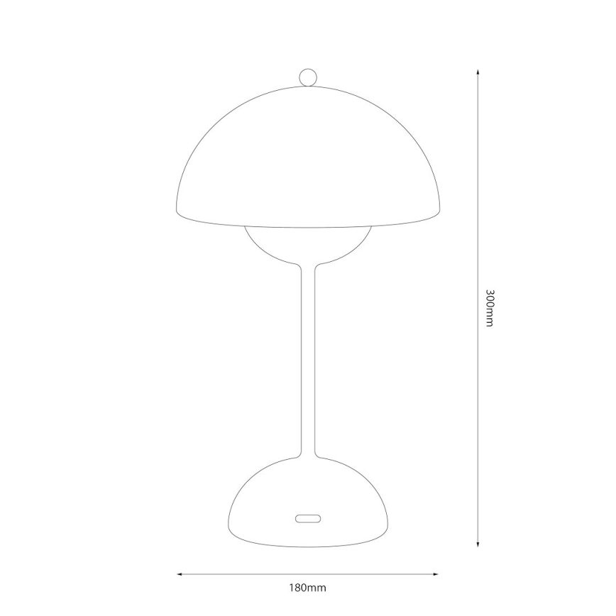 LED punjiva dodirna stona lampa COSTA LED/3W/5V 2400 mAh 3000-6000K crna