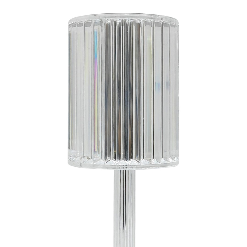LED punjiva dodirna stona lampa SIMPLE LED/1W/5V 2400 mAh 3000-6000K prozirna