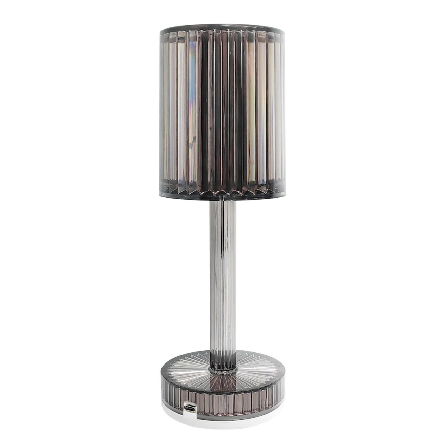 LED punjiva dodirna stona lampa SIMPLE LED/1W/5V 3000-6000K 2400 mAh dimljena siva