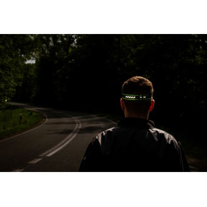 LED prigušiva punjiva čelna lampa sa senzorom i crvenim svetlom 2xLED/5W/5V/3xAAA IP65 500 lm 1200 mAh