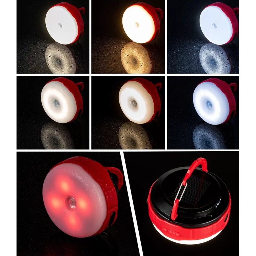 LED prigušiva punjiva solarna svetiljka sa funkcijom powerbanke LED/3W/5V 3000/4000/6500K IPX6 500 lm 2000 mAh