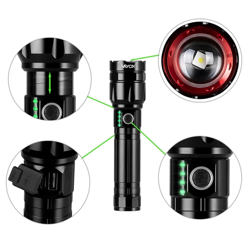 LED prigušiva punjiva baterijska lampa sa funkcijom powerbanke LED/30W/5V IPX5 1060 lm 5000 mAh