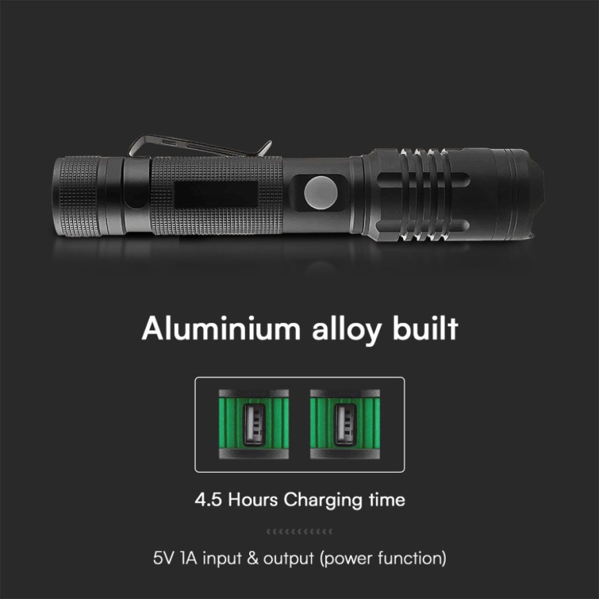 LED punjiva svetiljka USB LED/10W/5V IP54 2000 mAh 1000 lm