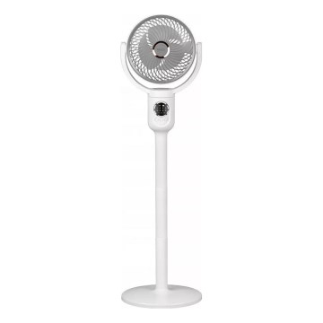 LED Punjivi podni ventilator sa LED osvetljenjem LED/4,8W/5V USB 7200 mAh beli + daljinski upravljač