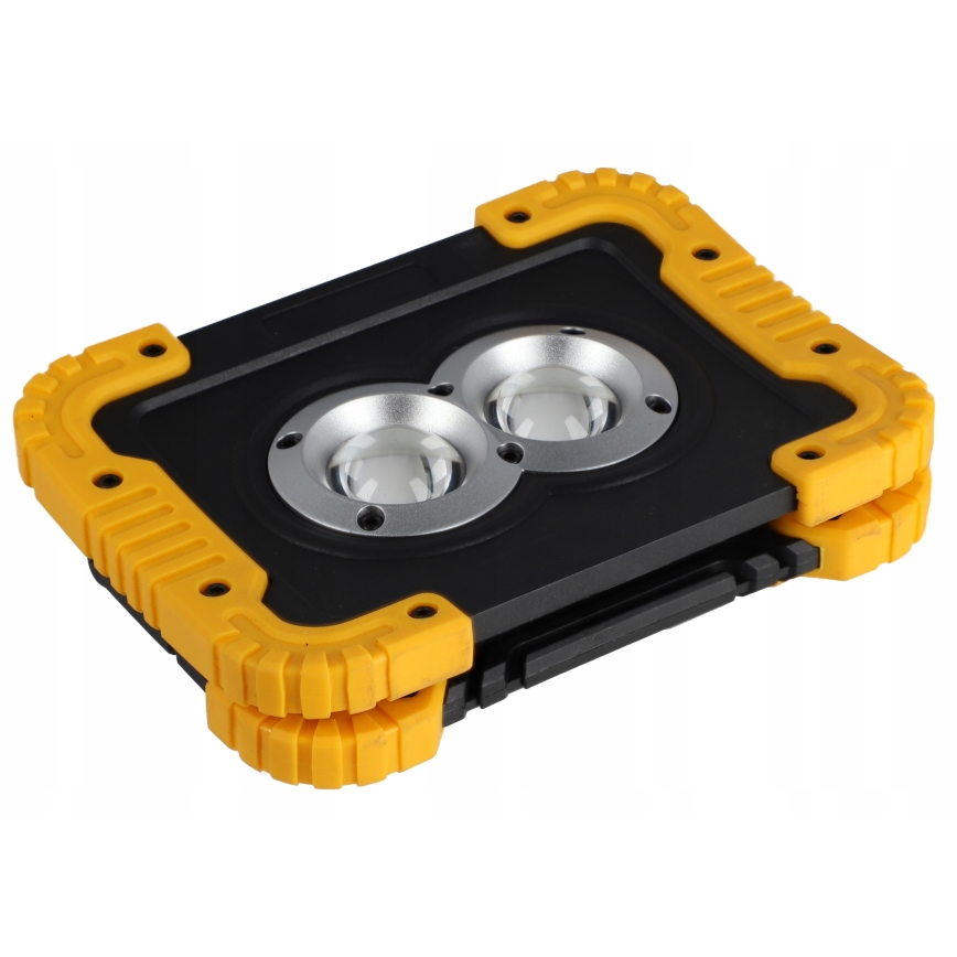 LED punjivi reflektor sa funkcijom powerbanke LED/20W/5V 4400 mAh IP44 crna/žuta