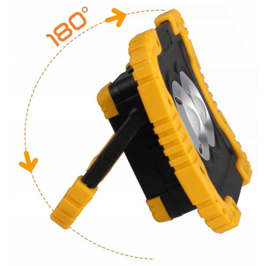 LED punjivi reflektor sa funkcijom powerbanke LED/20W/5V 4400 mAh IP44 crna/žuta