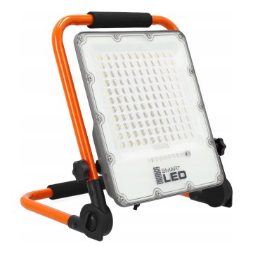 LED punjivi reflektor sa stalkom LED/100W/3,2V 5000K 5000 mAh IP65 narandžasti