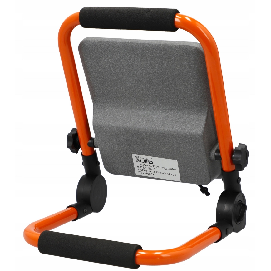 LED punjivi reflektor sa stalkom LED/30W/3,2V 4500K 5000 mAh IP65 narandžasta